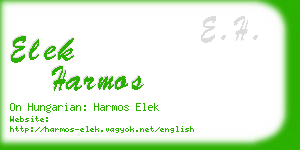 elek harmos business card
